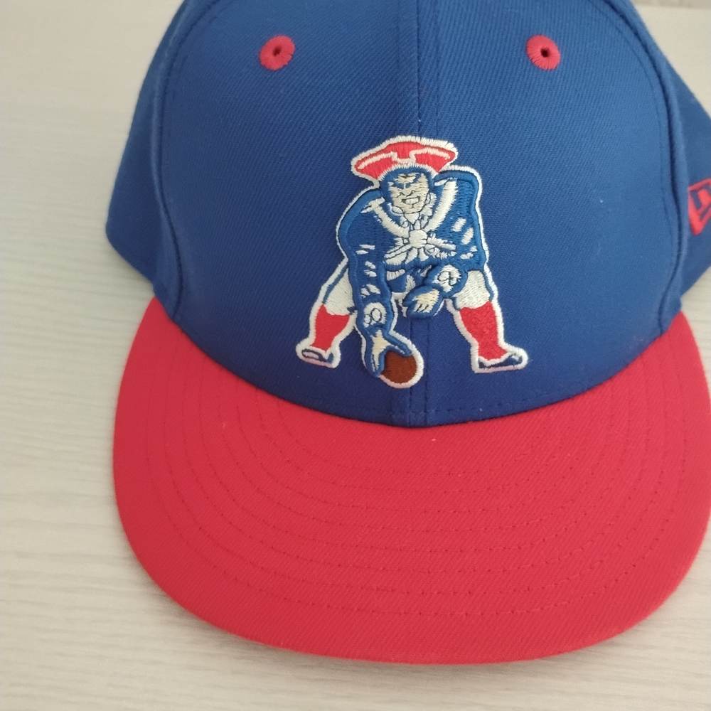 Blue and Red Football Logo Cap